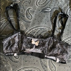 White and black lace lingerie top